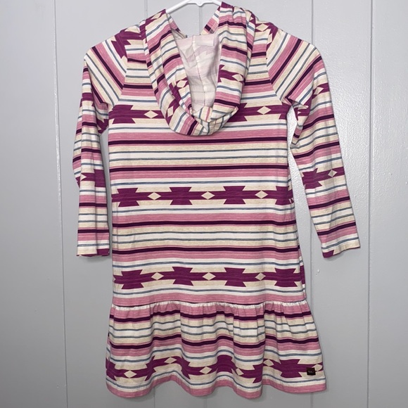 Tea Collection Girl’s Long Sleeve Southwestern Aztec Print Hooded Tunic Size 8 - Picture 5 of 9